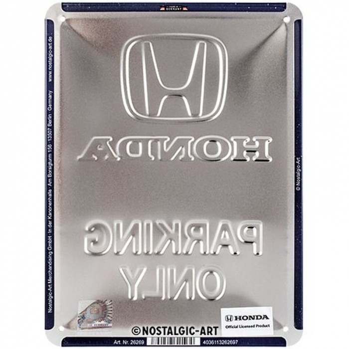 Blechschild Honda Parking 3